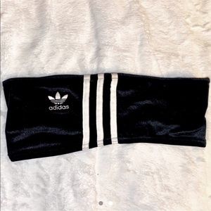 Adidas velvet bandeau bralette